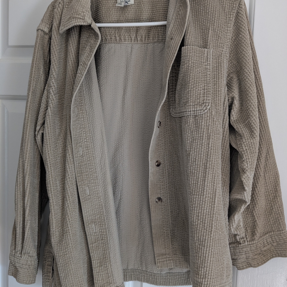 Women's Beige Corduroy Jacket - Picture 3 of 3